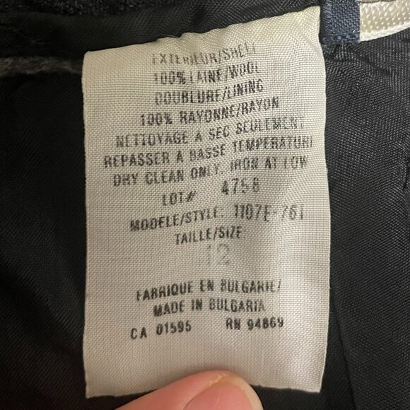 Daniel Hechter Wool Trousers High-Waisted Pleated Straight Leg Women's Size 12 - Picture 11 of 11